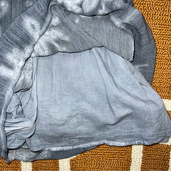 Free People Julia Tie Dye Cold Shoulder Embroidered Shorts Blue Romper XS EUC - Picture 6 of 14